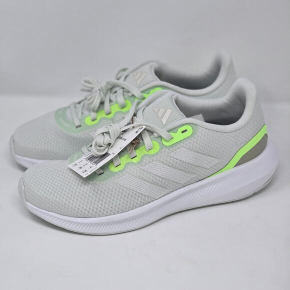 Adidas Running Shoe Runfalcon 3.0 - Zero Metallic/Green Spark Women Size 9.5 - Picture 3 of 10
